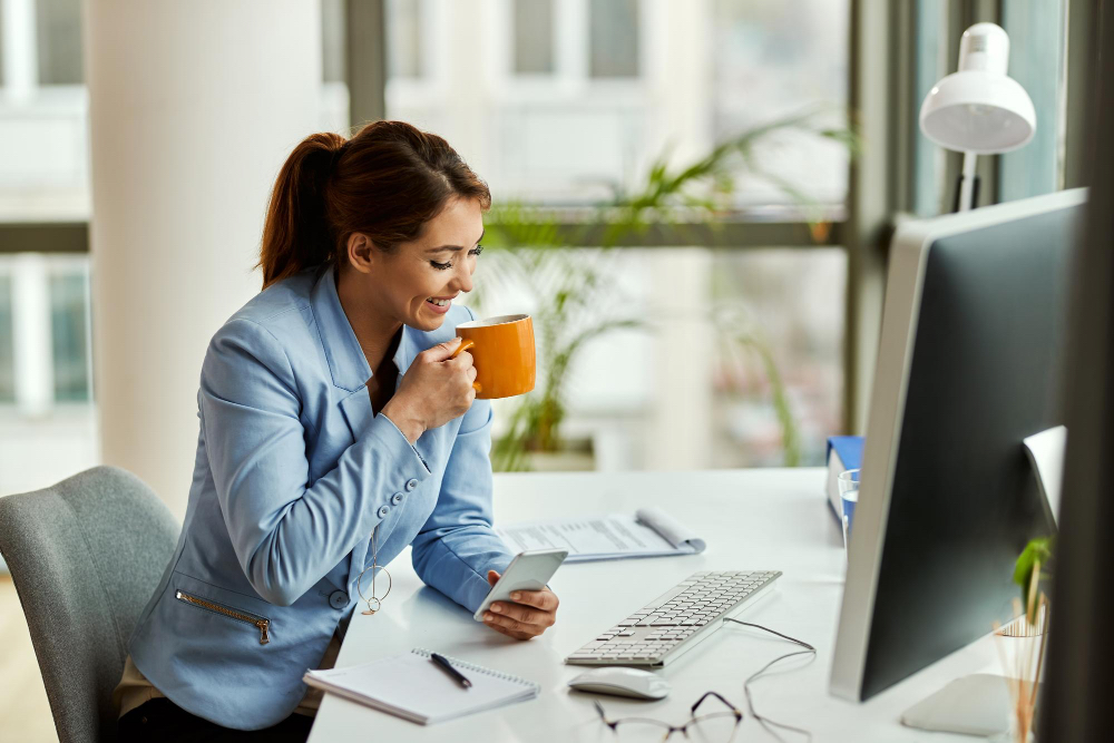 AI solutions discussion at a workstation